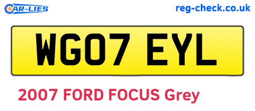 WG07EYL are the vehicle registration plates.