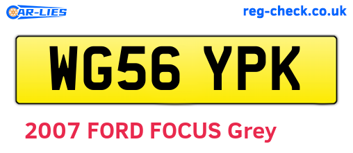 WG56YPK are the vehicle registration plates.
