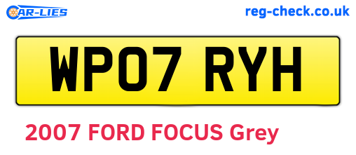 WP07RYH are the vehicle registration plates.