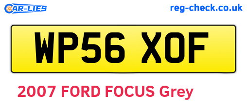 WP56XOF are the vehicle registration plates.