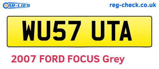 WU57UTA are the vehicle registration plates.