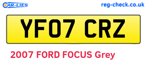 YF07CRZ are the vehicle registration plates.