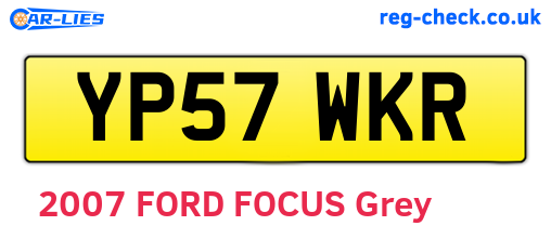 YP57WKR are the vehicle registration plates.