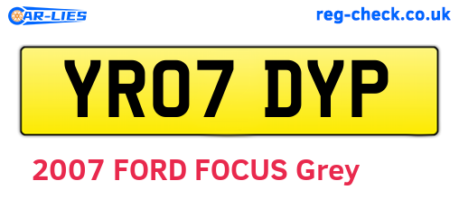 YR07DYP are the vehicle registration plates.