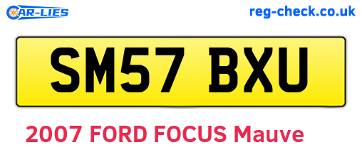 SM57BXU are the vehicle registration plates.