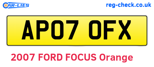 AP07OFX are the vehicle registration plates.
