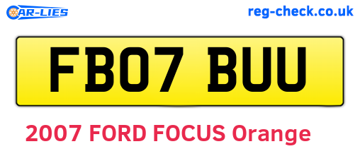 FB07BUU are the vehicle registration plates.