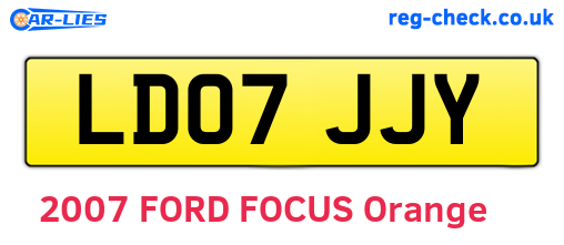 LD07JJY are the vehicle registration plates.