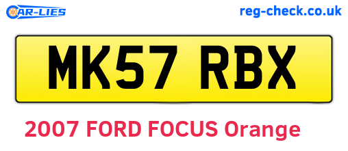 MK57RBX are the vehicle registration plates.