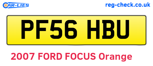 PF56HBU are the vehicle registration plates.