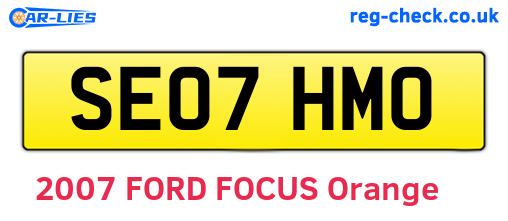 SE07HMO are the vehicle registration plates.