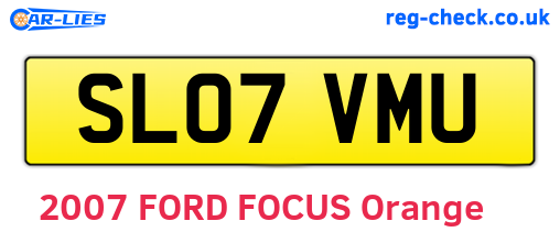 SL07VMU are the vehicle registration plates.