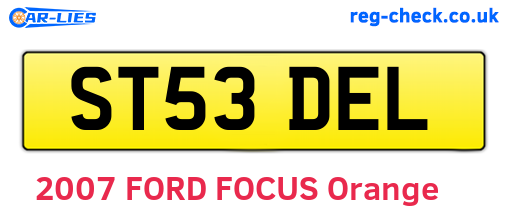 ST53DEL are the vehicle registration plates.