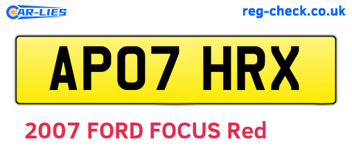 AP07HRX are the vehicle registration plates.