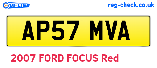 AP57MVA are the vehicle registration plates.