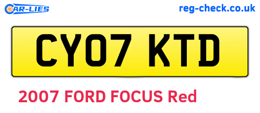 CY07KTD are the vehicle registration plates.