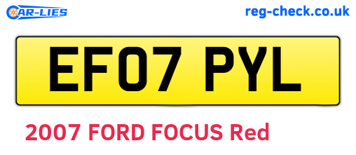 EF07PYL are the vehicle registration plates.