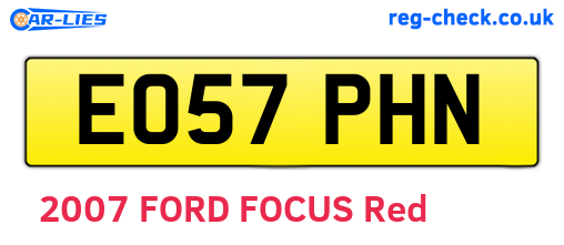 EO57PHN are the vehicle registration plates.