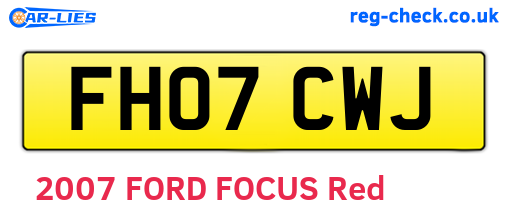 FH07CWJ are the vehicle registration plates.