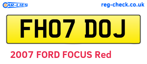 FH07DOJ are the vehicle registration plates.