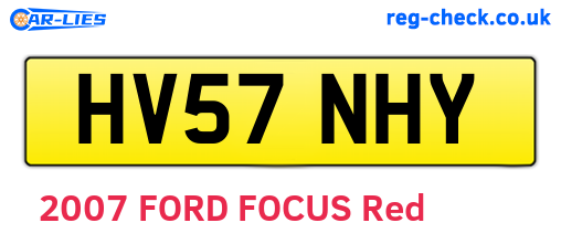 HV57NHY are the vehicle registration plates.