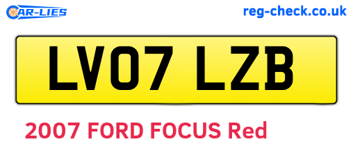 LV07LZB are the vehicle registration plates.