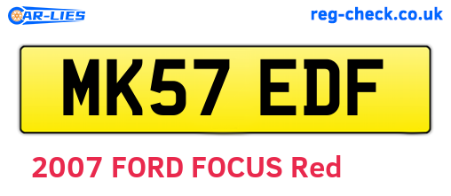 MK57EDF are the vehicle registration plates.