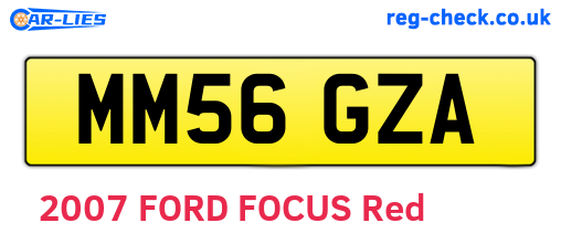 MM56GZA are the vehicle registration plates.