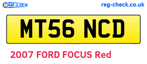 MT56NCD are the vehicle registration plates.