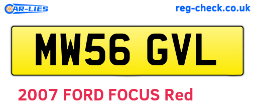 MW56GVL are the vehicle registration plates.