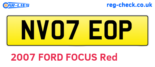 NV07EOP are the vehicle registration plates.