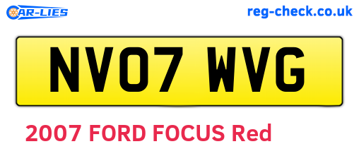NV07WVG are the vehicle registration plates.