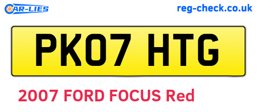 PK07HTG are the vehicle registration plates.