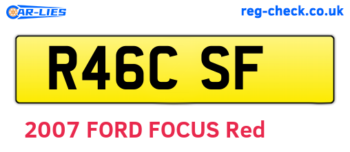 R46CSF are the vehicle registration plates.