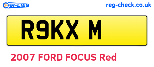 R9KXM are the vehicle registration plates.