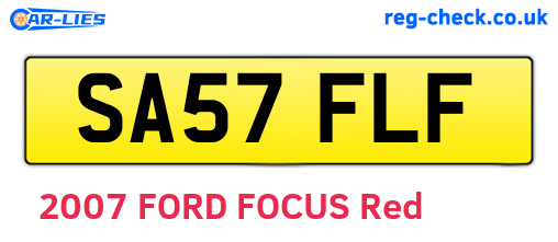 SA57FLF are the vehicle registration plates.