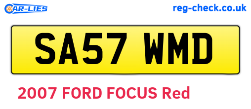 SA57WMD are the vehicle registration plates.