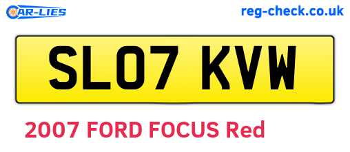 SL07KVW are the vehicle registration plates.