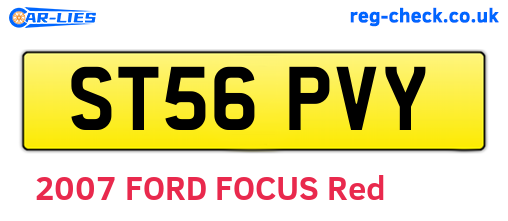 ST56PVY are the vehicle registration plates.