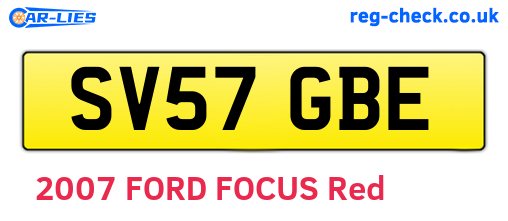 SV57GBE are the vehicle registration plates.