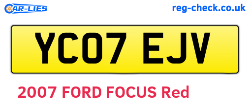 YC07EJV are the vehicle registration plates.