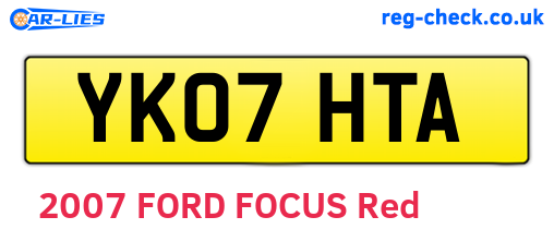 YK07HTA are the vehicle registration plates.