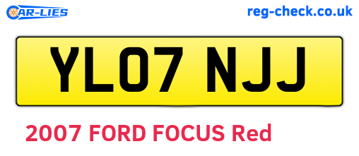YL07NJJ are the vehicle registration plates.