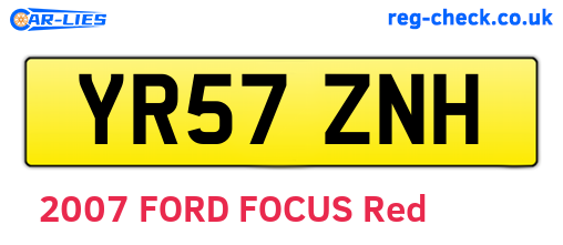 YR57ZNH are the vehicle registration plates.