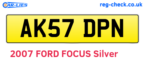 AK57DPN are the vehicle registration plates.