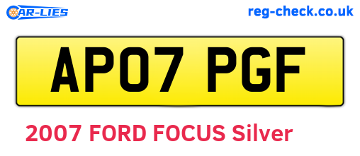 AP07PGF are the vehicle registration plates.