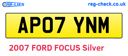 AP07YNM are the vehicle registration plates.