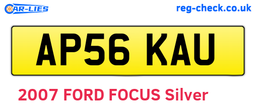 AP56KAU are the vehicle registration plates.