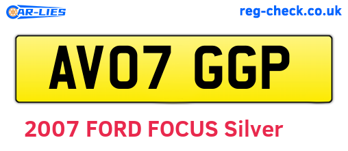 AV07GGP are the vehicle registration plates.