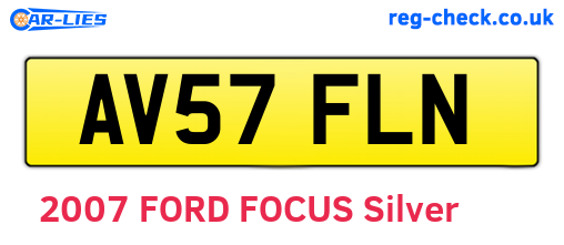 AV57FLN are the vehicle registration plates.